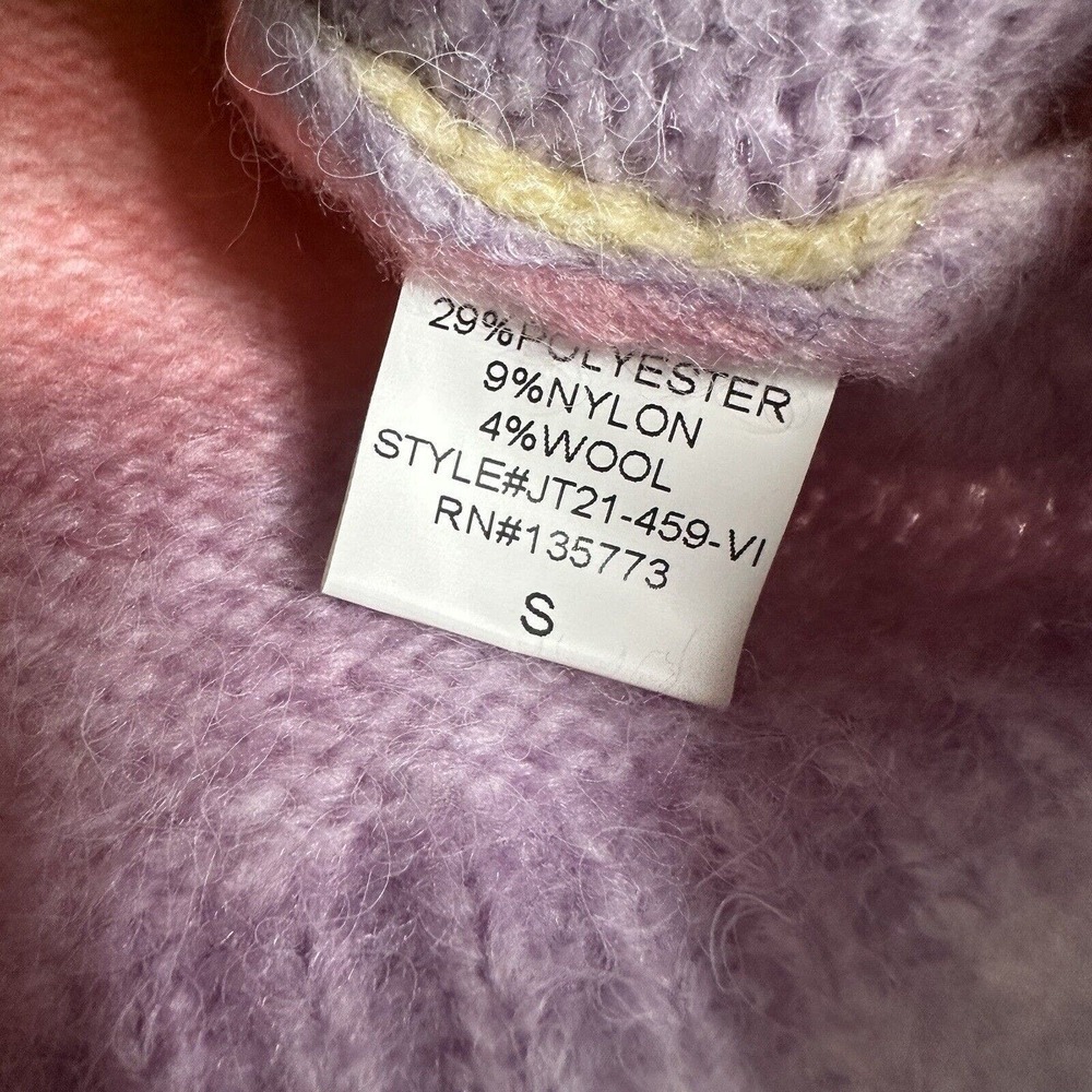 Vici Rainbow Cropped Knitted Pullover Sweater Wom… - image 4